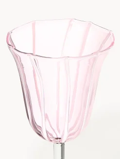 Set di 2 bicchieri da vino fatti a mano in vetro borosilicato Eve