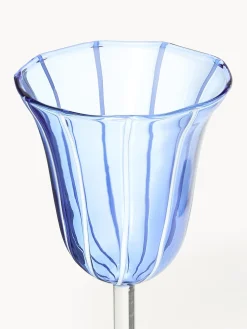 Set di 2 bicchieri da vino fatti a mano in vetro borosilicato Eve