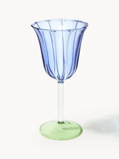 Set di 2 bicchieri da vino fatti a mano in vetro borosilicato Eve