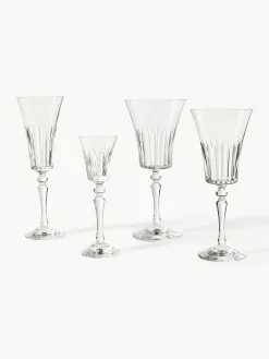 Set di 4 bicchieri da vino rosso in cristallo Alessio