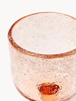 Set di 4 bicchieri da vino in vetro soffiato con bolle d'aria Hippolyte