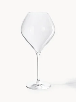 Set di 4 bicchieri da vino rosso in cristallo Silvio