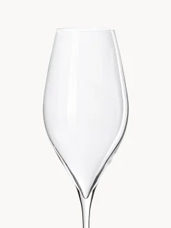 Set di 4 bicchieri da vino rosso in cristallo Silvio