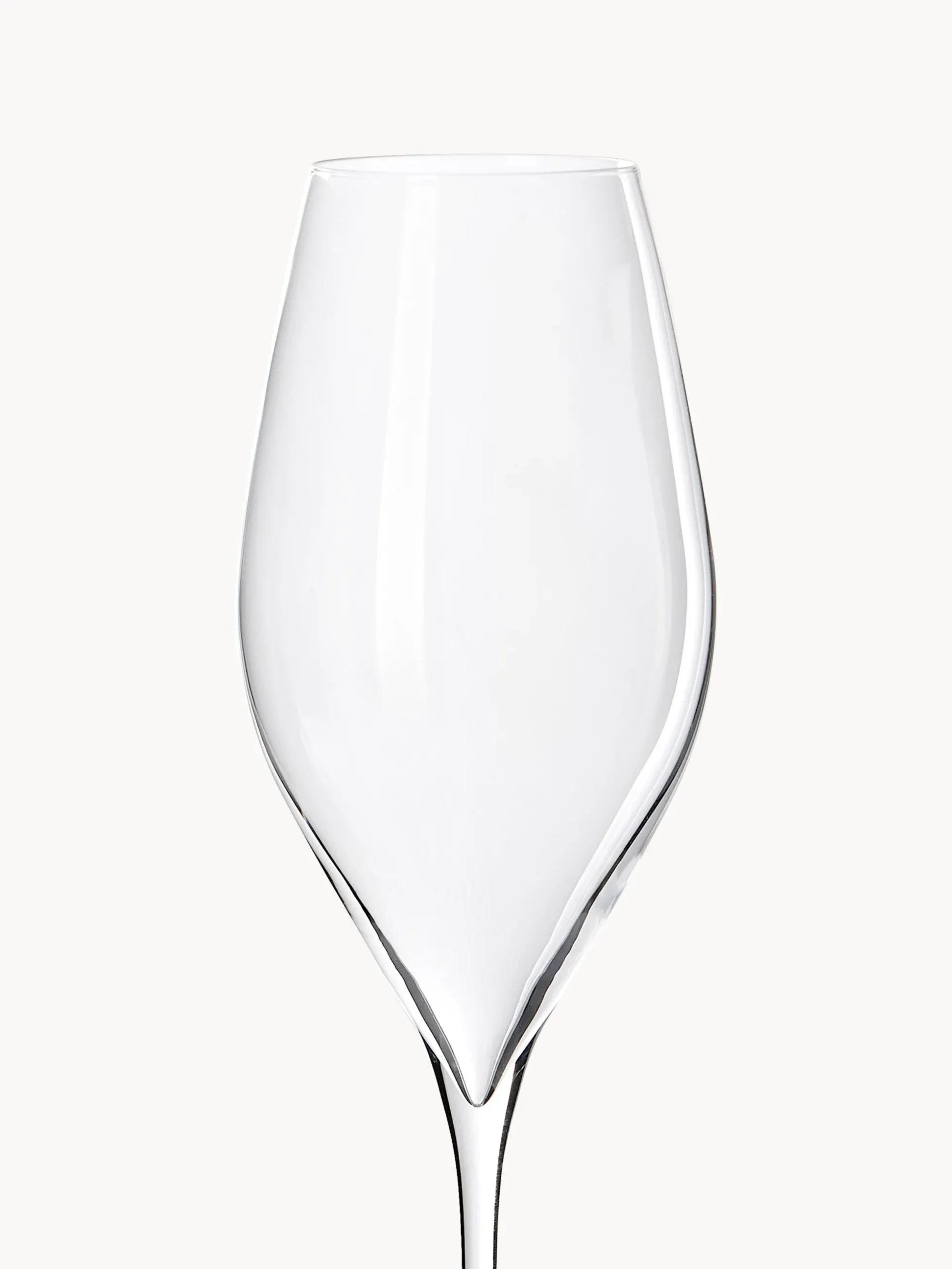 Set di 4 bicchieri da vino rosso in cristallo Silvio