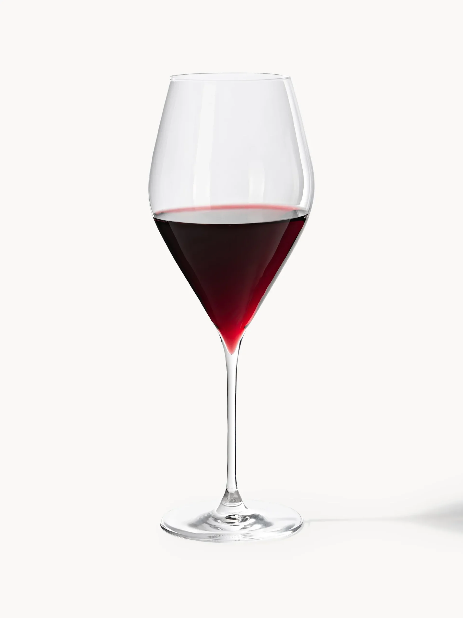 Set di 4 bicchieri da vino rosso in cristallo Silvio