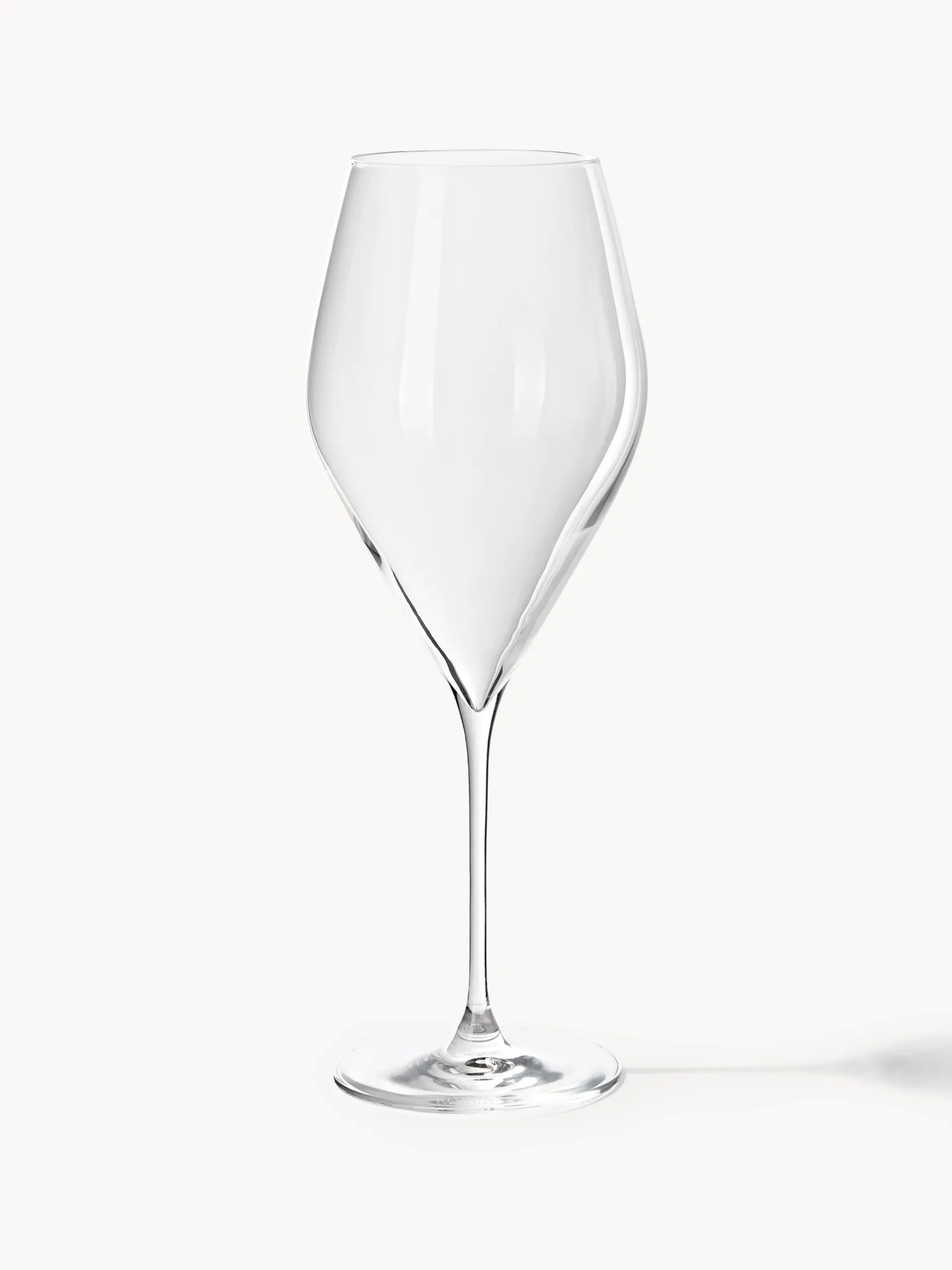 Set di 4 bicchieri da vino rosso in cristallo Silvio