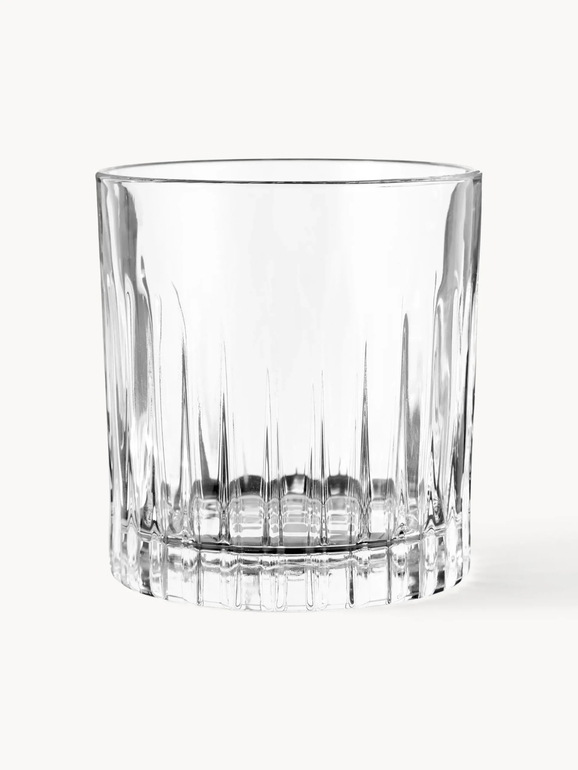 Set di 6 bicchieri da whisky in cristallo con motivo in rilievo Timeless