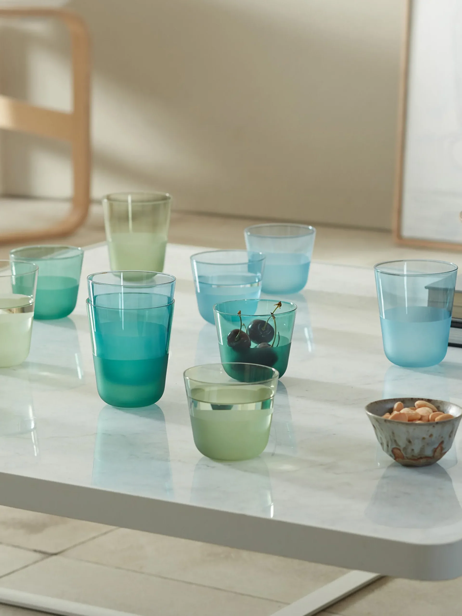 Set di 2 bicchieri dipinti a mano Arc