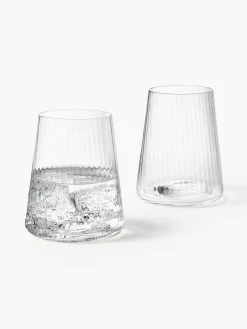 Set di 4 bicchieri fatti a mano con struttura millerighe Cami