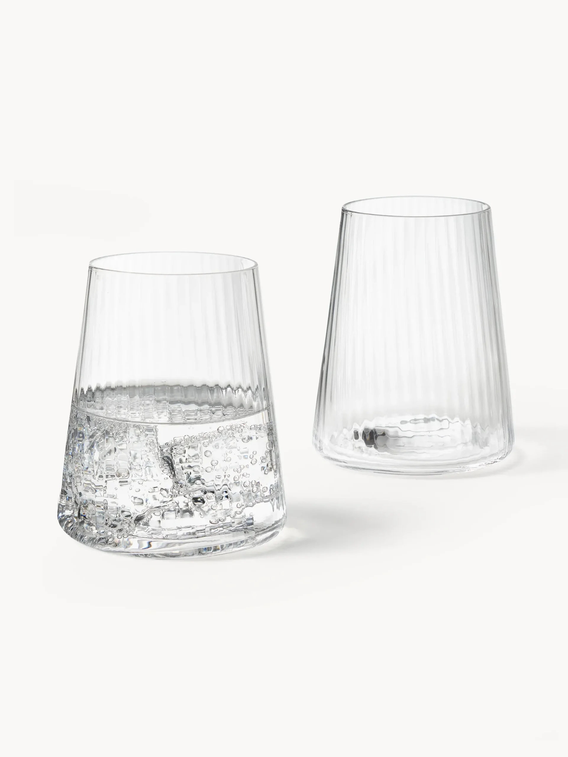 Set di 4 bicchieri fatti a mano con struttura millerighe Cami