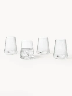Set di 4 bicchieri fatti a mano con struttura millerighe Cami
