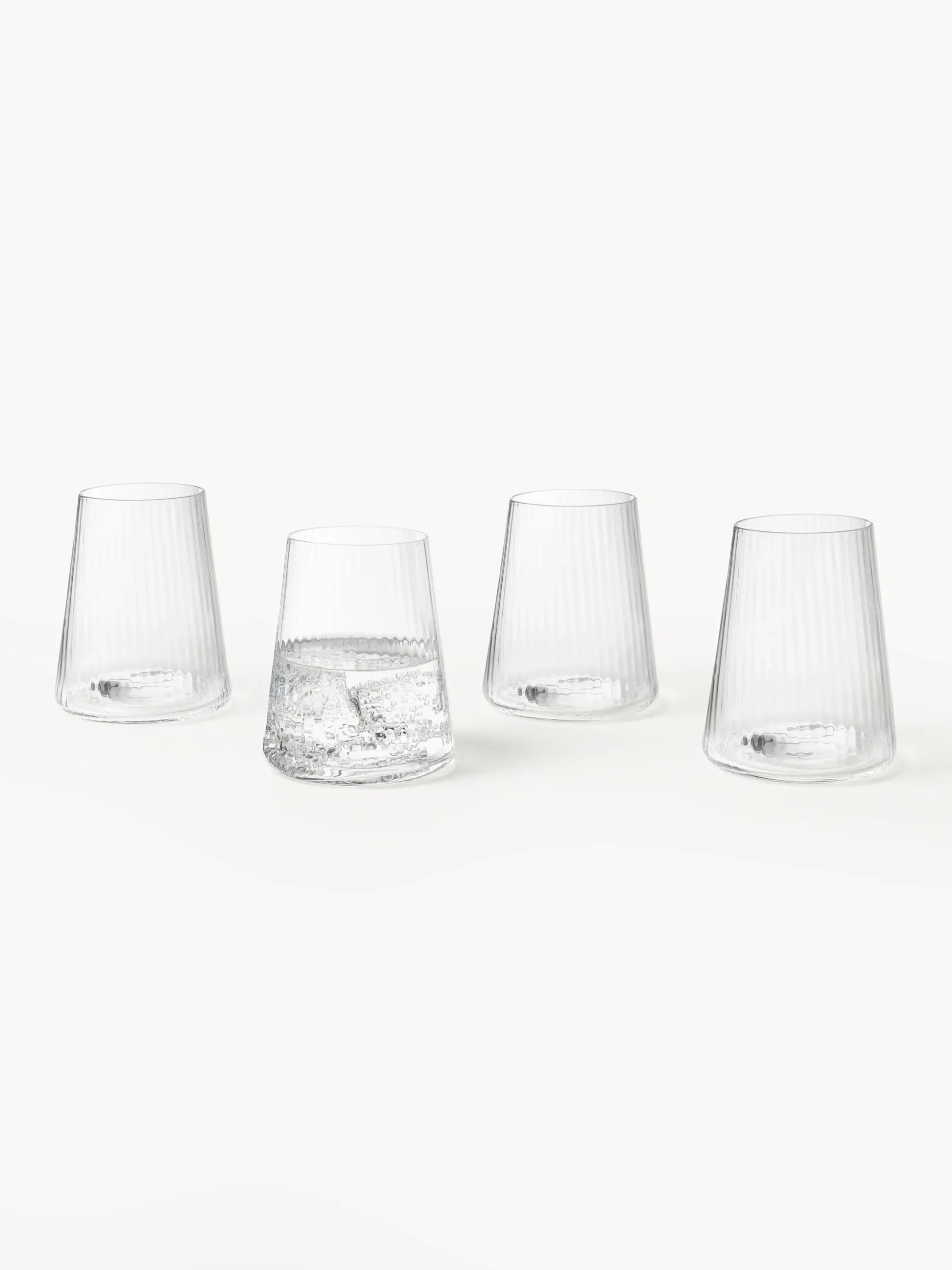 Set di 4 bicchieri fatti a mano con struttura millerighe Cami