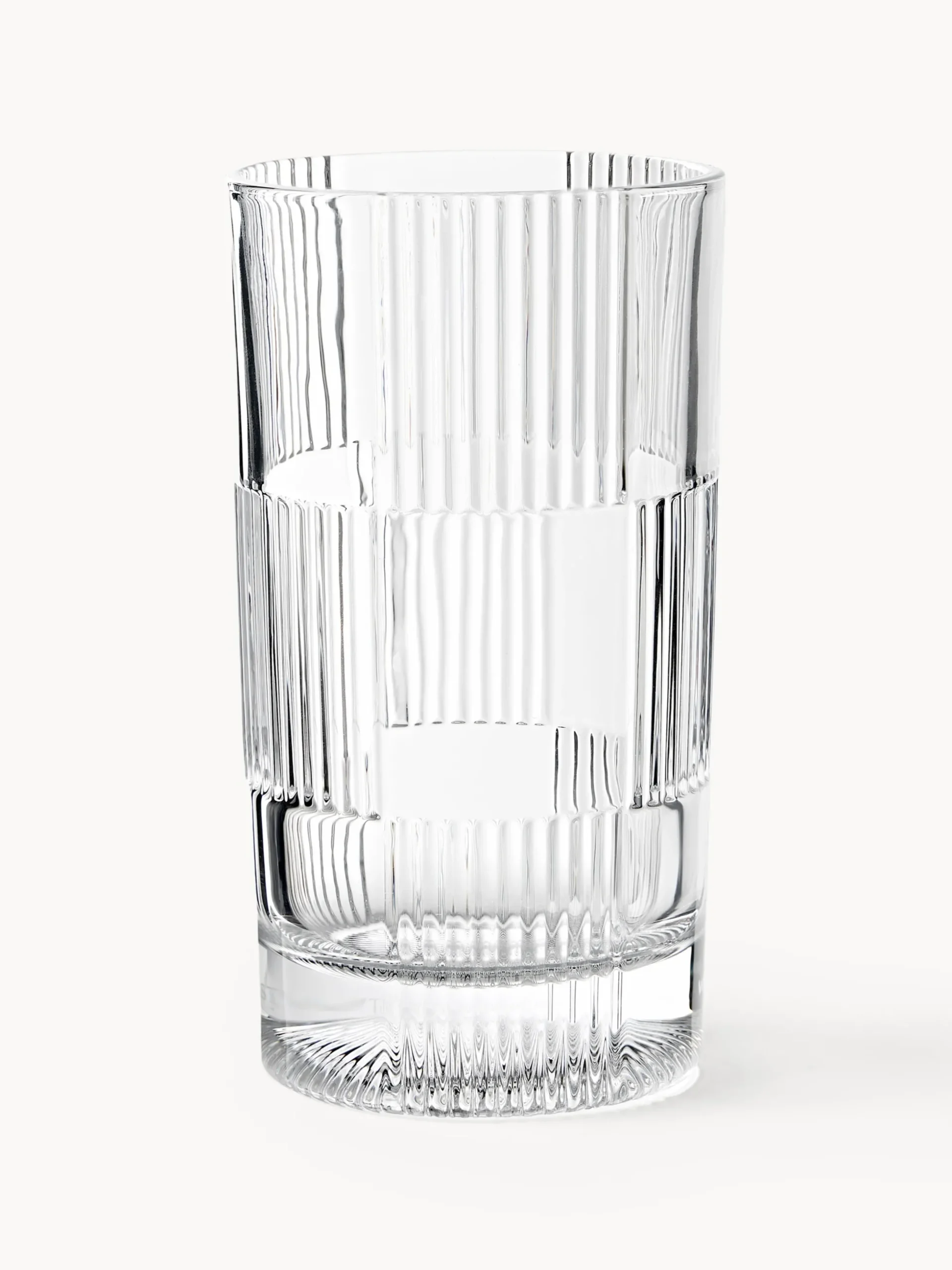 Set di 4 bicchieri highball con motivo in rilievo Bicchi