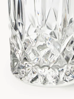 Set di 8 bicchieri in cristallo con rilievo George