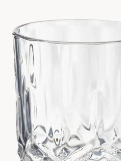 Set di 8 bicchieri in cristallo con rilievo George