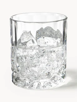 Set di 8 bicchieri in cristallo con rilievo George