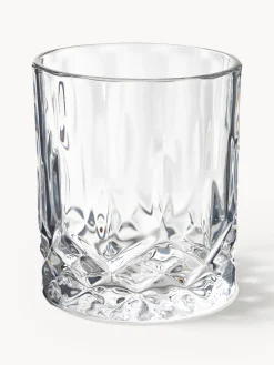 Set di 8 bicchieri in cristallo con rilievo George
