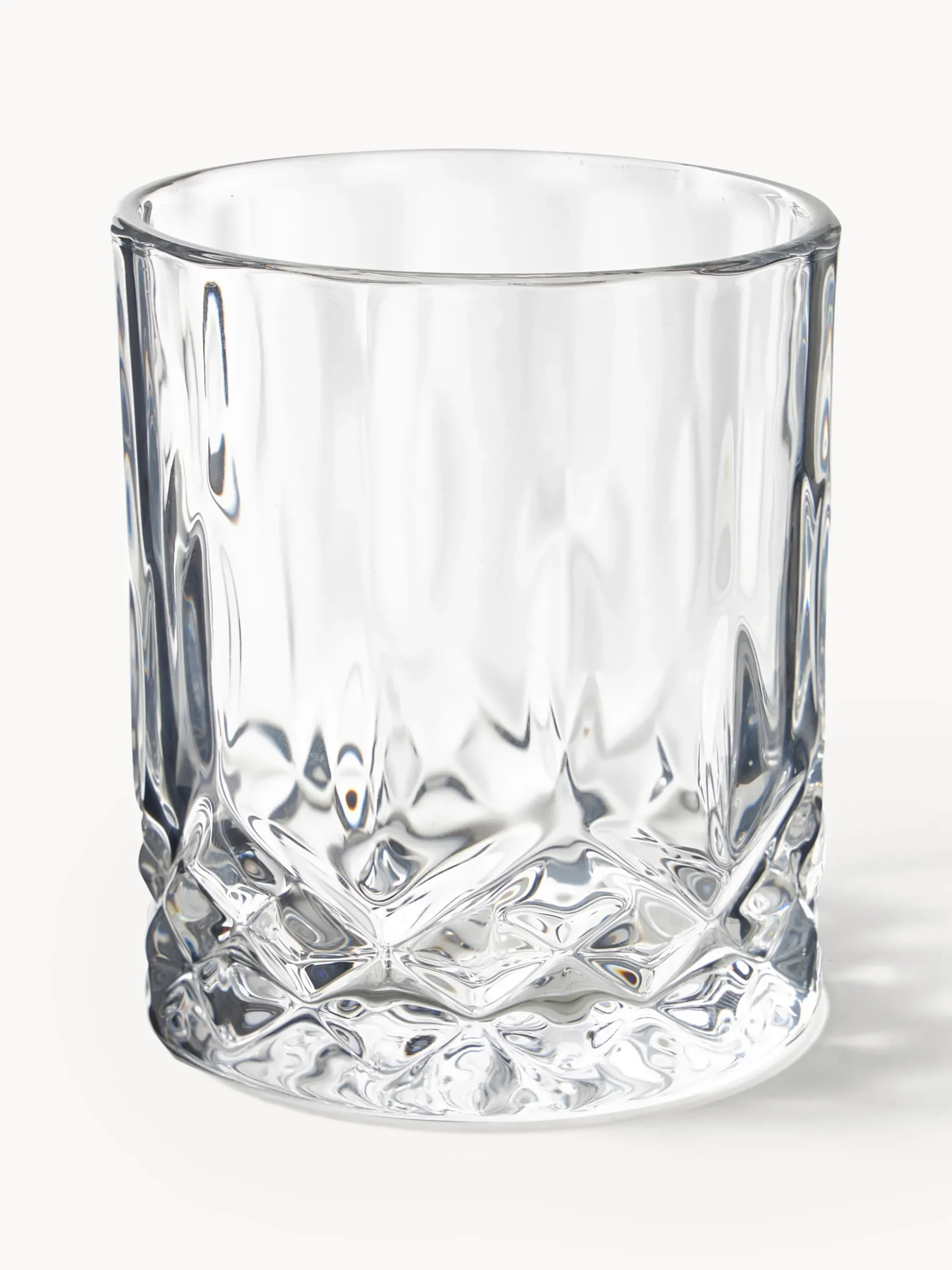 Set di 8 bicchieri in cristallo con rilievo George