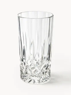 Set di 8 bicchieri in cristallo con rilievo George