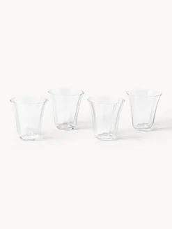 Set di 4 bicchieri in vetro soffiato Tulya
