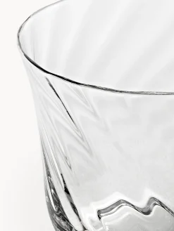 Set di 4 bicchieri in vetro soffiato Swirl