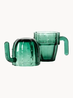 Set di 4 bicchieri in vetro soffiato Stack-a-Cactus
