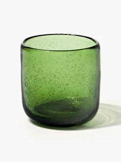 Set di 4 bicchieri in vetro soffiato con bolle d'aria Hippolyte