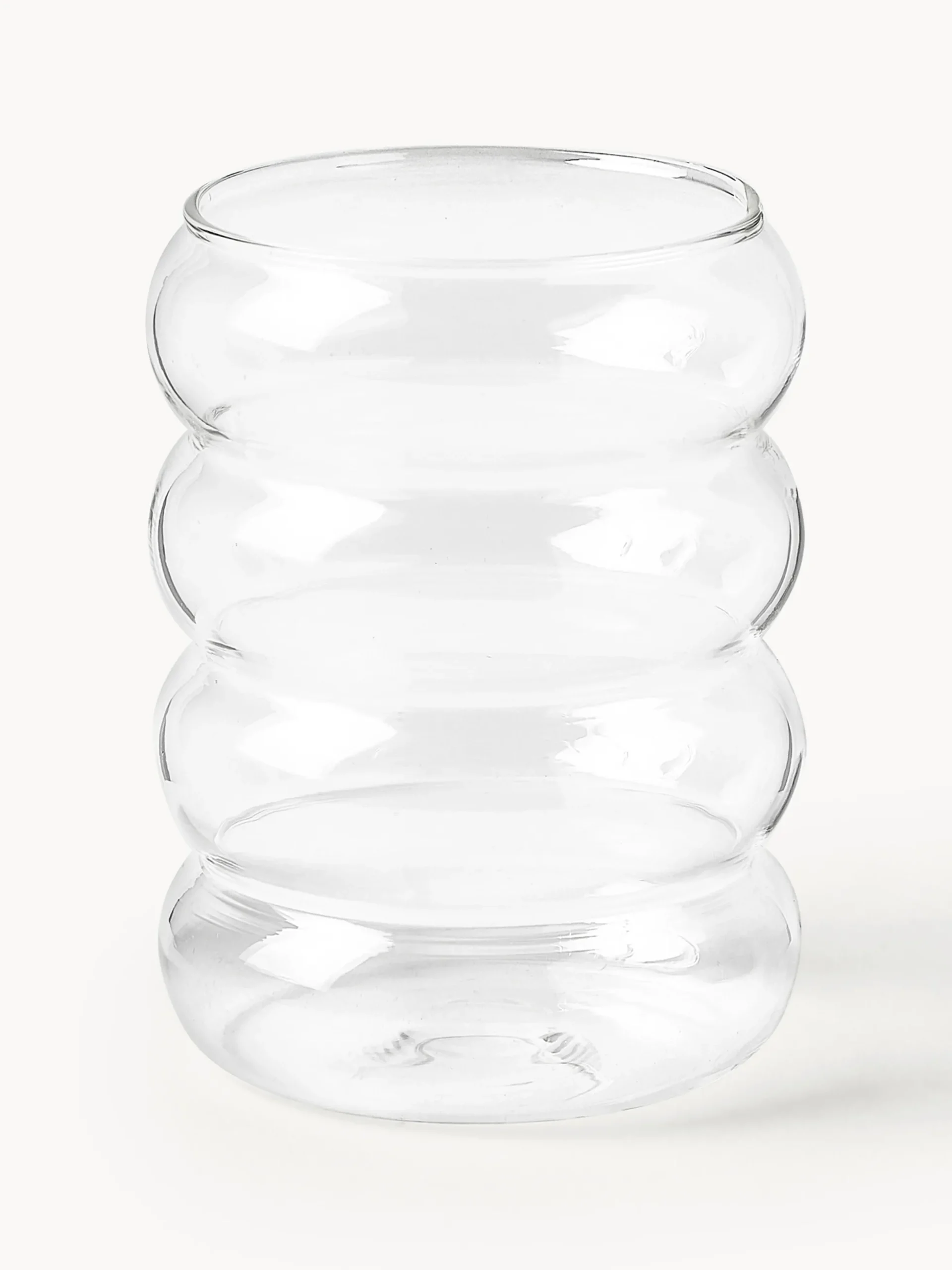 Set di 4 bicchieri in vetro soffiato borosilicato Bubbly
