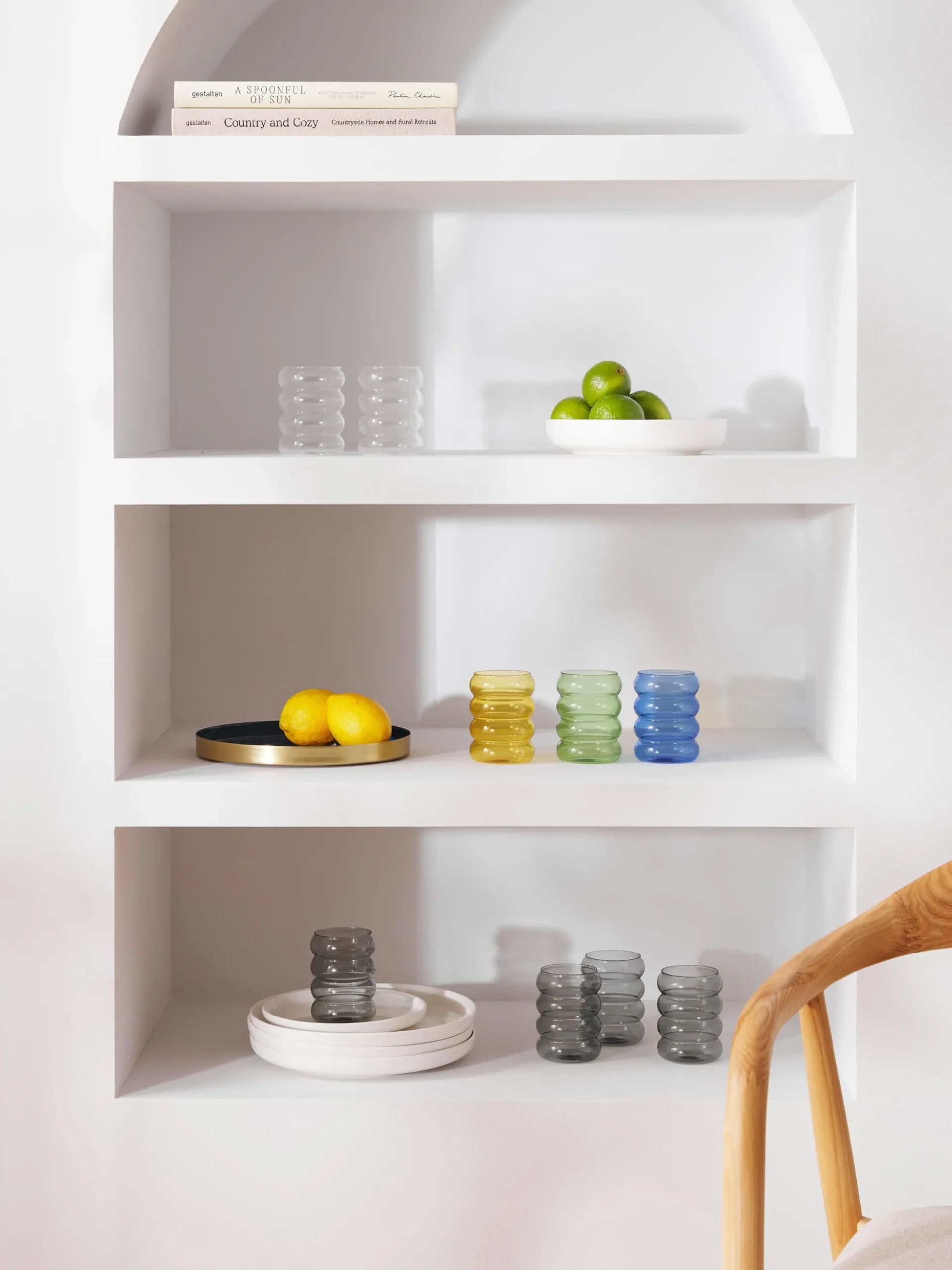 Set di 4 bicchieri in vetro soffiato borosilicato Bubbly