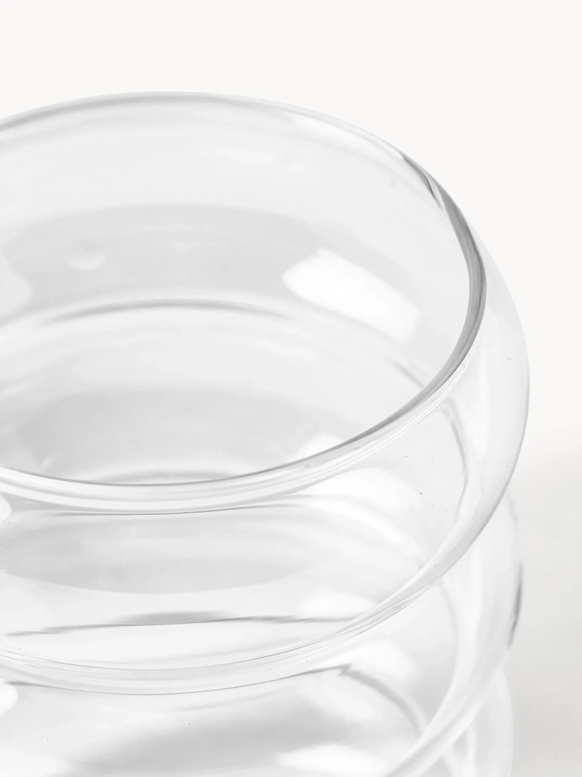 Set di 4 bicchieri in vetro soffiato borosilicato Bubbly