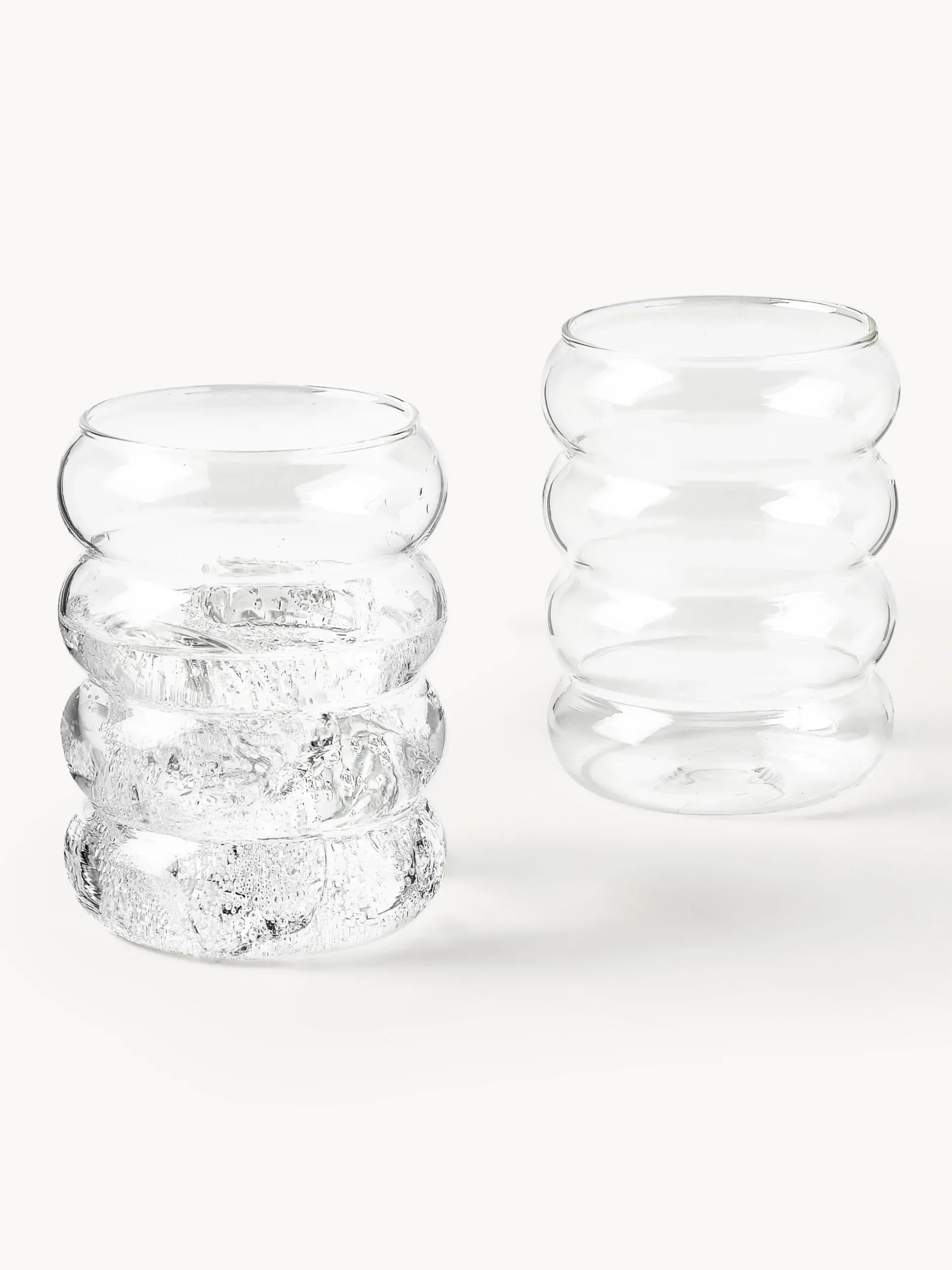 Set di 4 bicchieri in vetro soffiato borosilicato Bubbly