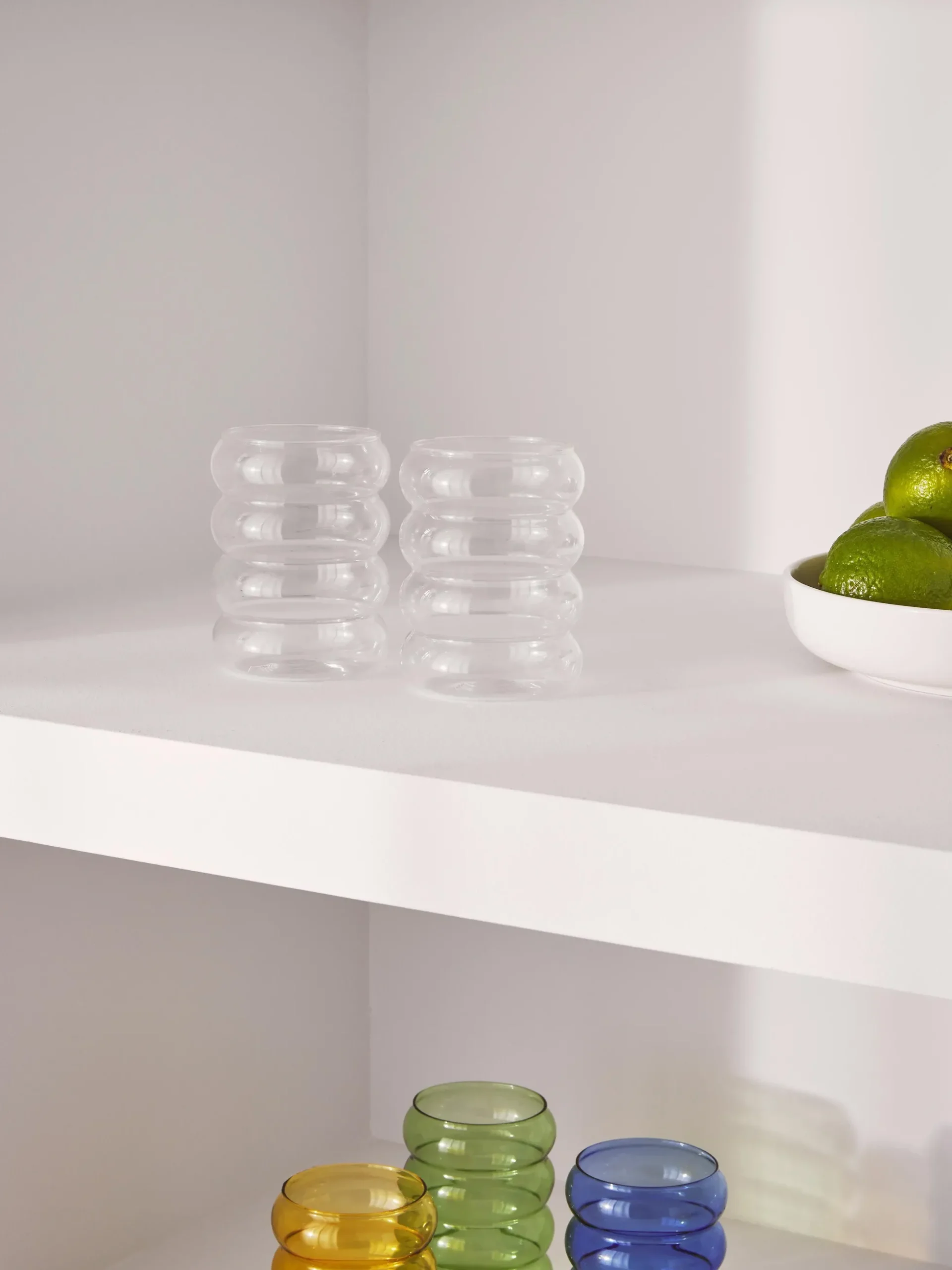 Set di 4 bicchieri in vetro soffiato borosilicato Bubbly