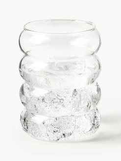 Set di 4 bicchieri in vetro soffiato borosilicato Bubbly