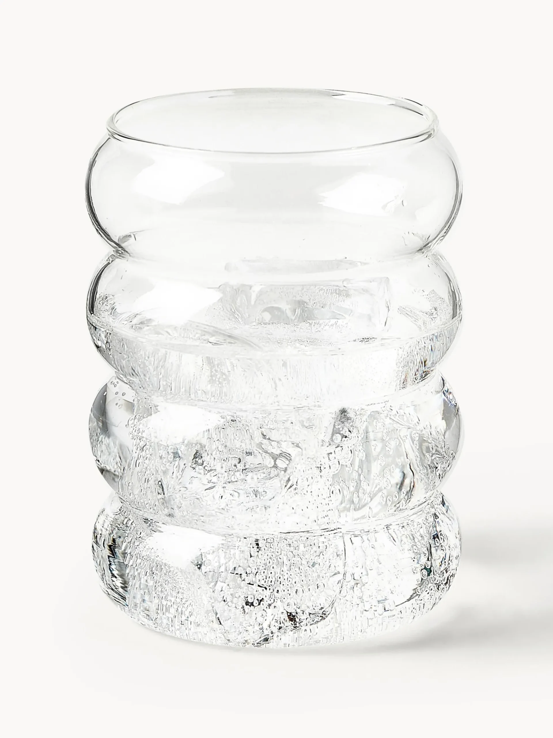 Set di 4 bicchieri in vetro soffiato borosilicato Bubbly
