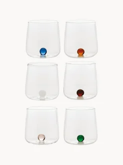 Set di 6 bicchieri in vetro soffiato borosilicato Bilia