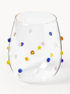 Set di 4 bicchieri in vetro soffiato Perli