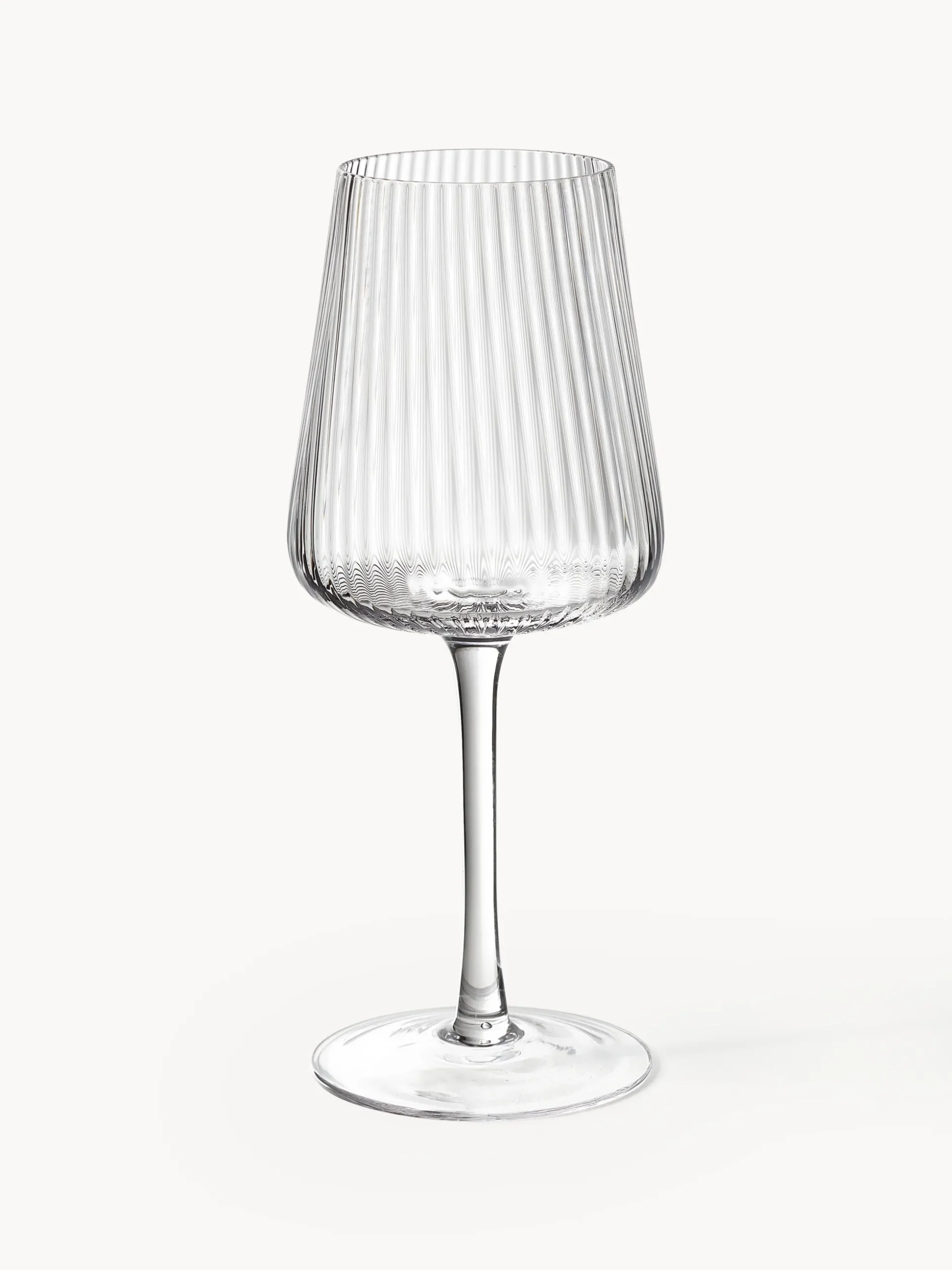 Set di 4 bicchieri vino rosso fatto a mano con struttura millerighe Cami
