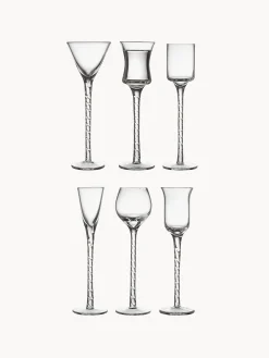 Set di 6 bicchierini per liquore in vetro soffiato Rom