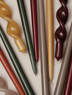 Set di 2 candele a bastoncino fatte a mano Twist