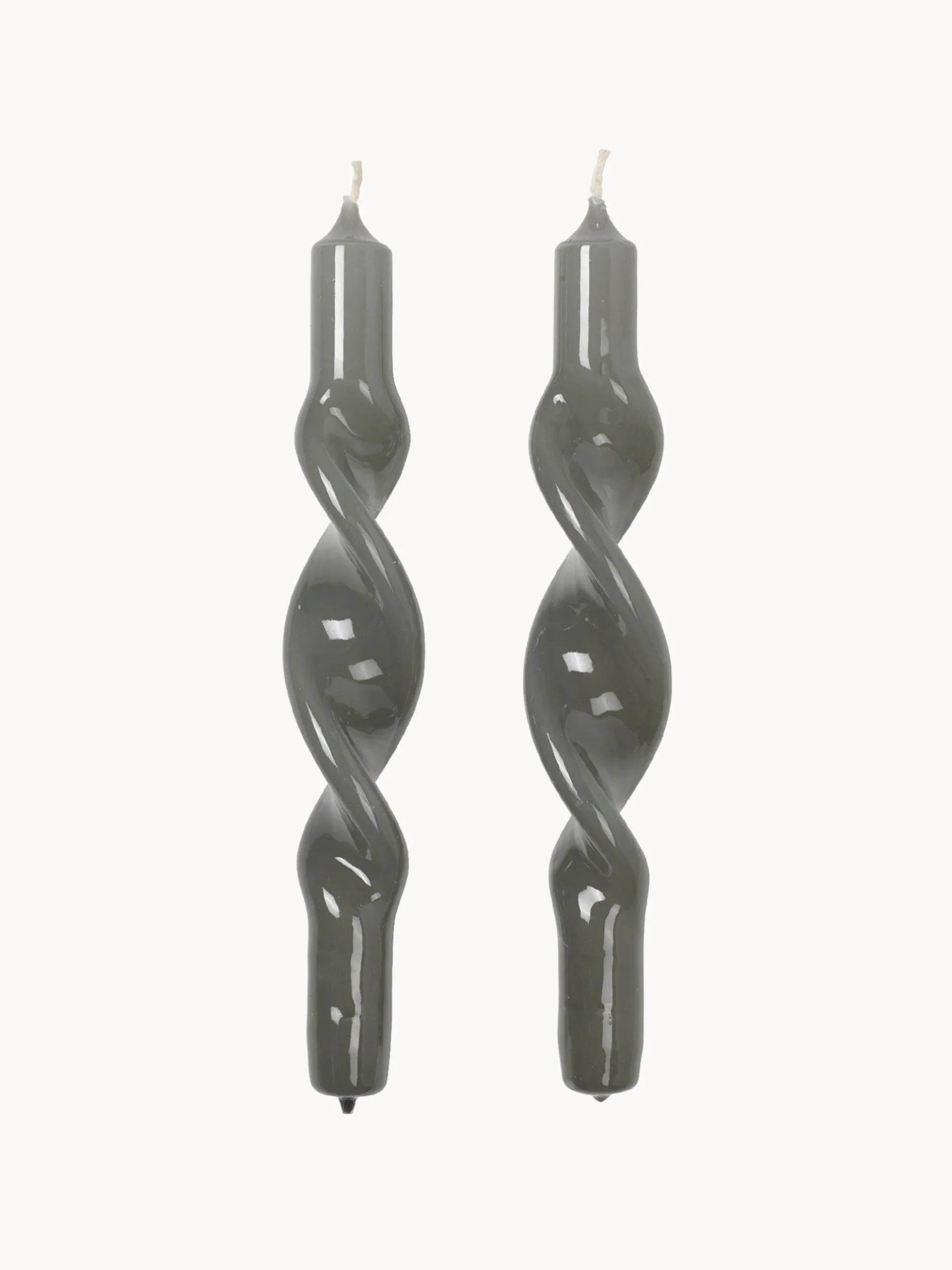 Set di 2 candele a bastoncino fatte a mano Twist