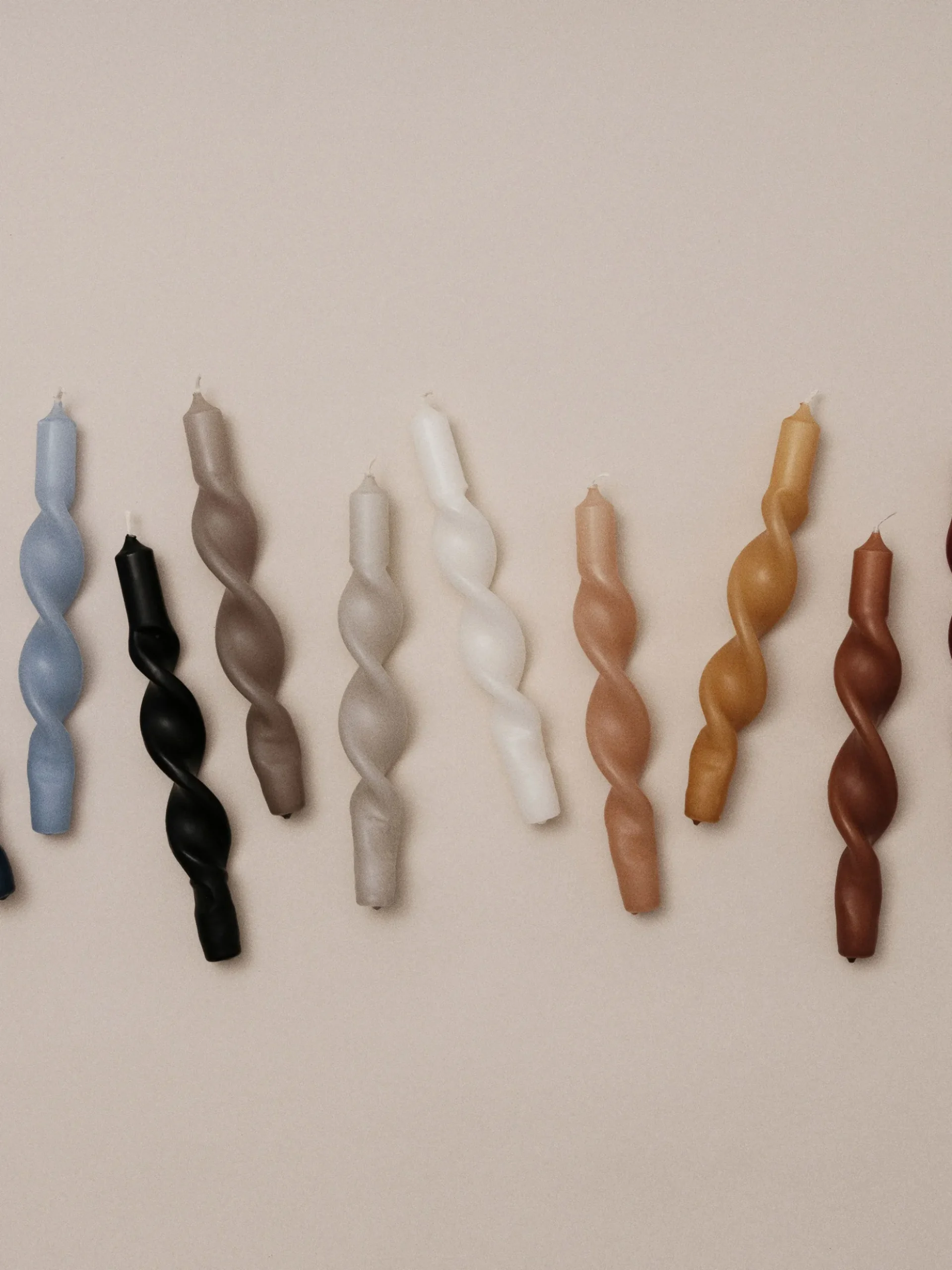 Set di 2 candele a bastoncino fatte a mano Twist