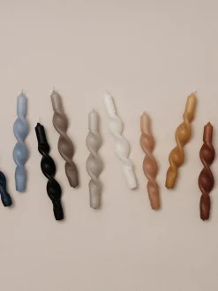 Set di 2 candele a bastoncino fatte a mano Twist