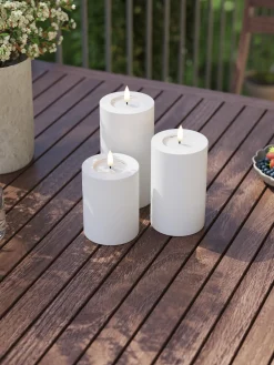 Set di 5 candele a LED fatte a mano con telecomando Real Flame