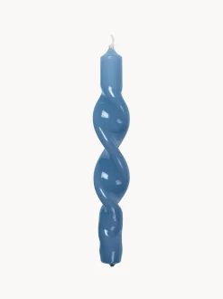 Set di 2 candele da tavolo fatte a mano Twist
