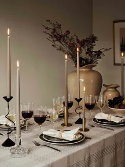 Set di 4 candele da tavolo fatte a mano Smooth