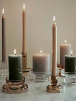 Set di 4 candele da tavolo fatte a mano Smooth