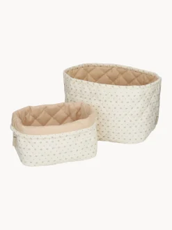 Set di 2 ceste portaoggetti in cotone organico per bambini Rowan