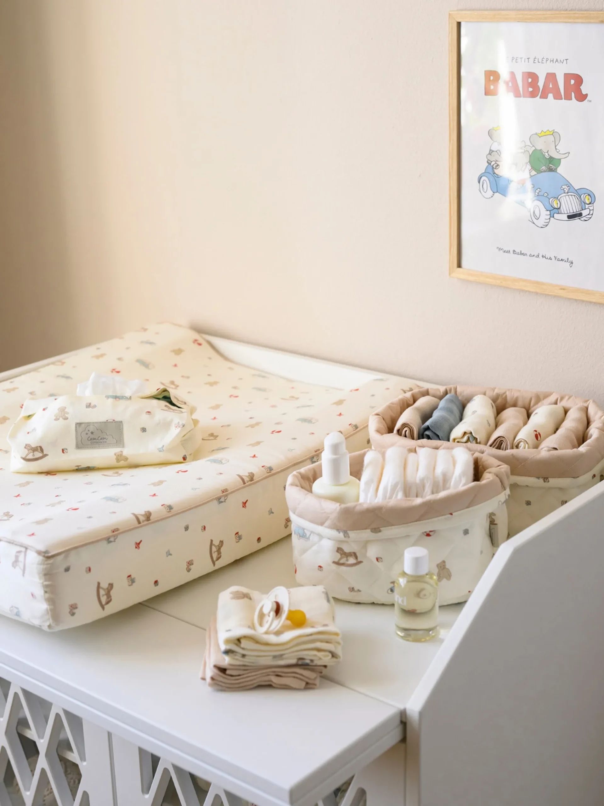 Set di 2 ceste portaoggetti in cotone organico per bambini Vintage Toys