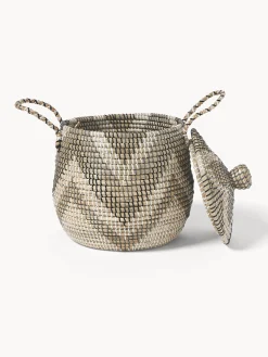 Set di 2 cesti con coperchio Mija
