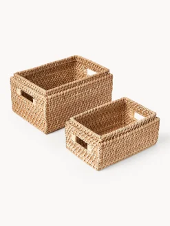 Set di 2 cesti con coperchio Lurdes